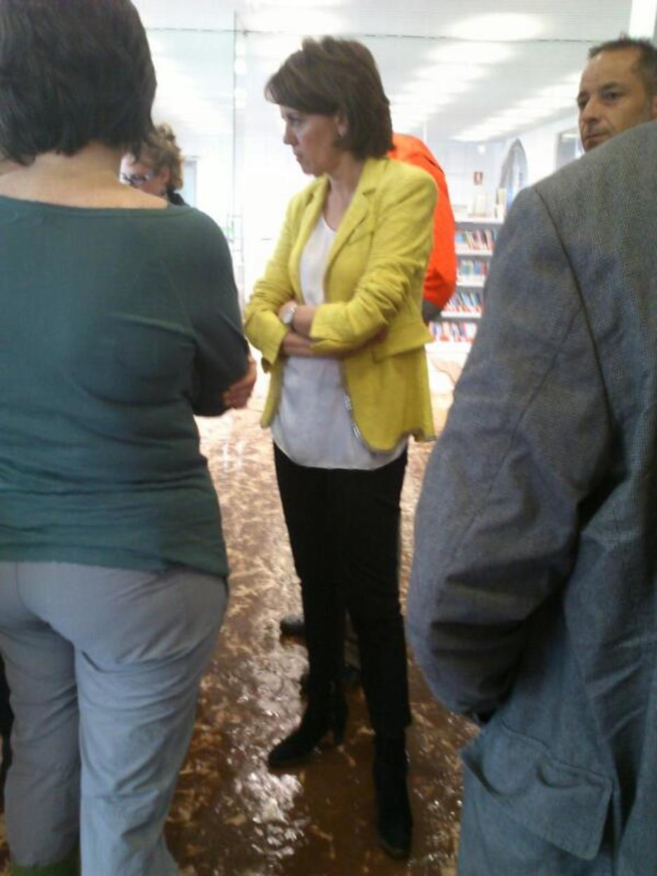 Yolanda Barcina se ha desplazado a Elizondo. (@GARA_miantzi)
