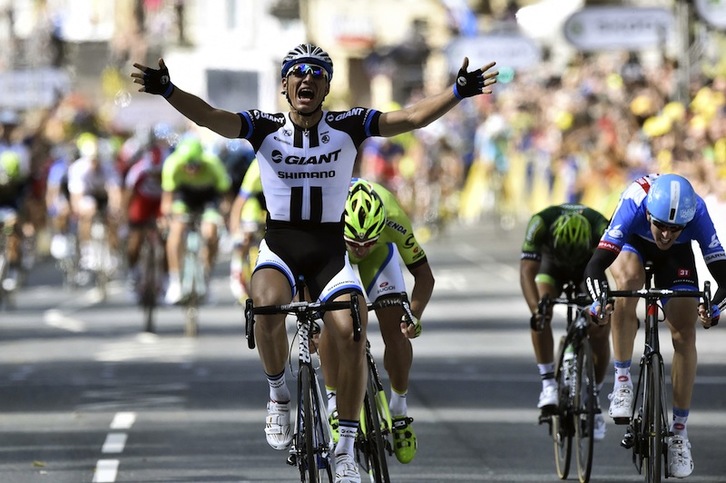 Marcel Kittel helmugan. (Lionel BONAVENTURE / AFP)