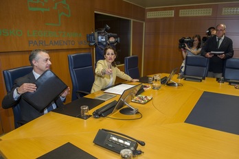 Iñigo Urkullu y Bakartxo Tejeria. (Juanan RUIZ/ARGAZKI PRESS)