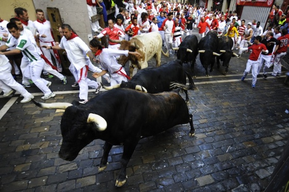 Merkaderes-Estafeta bihurgunea. (Rafa RIVAS/AFP PHOTO) Merkaderes-Estafeta bihurgunea. (Rafa RIVAS/AFP PHOTO)