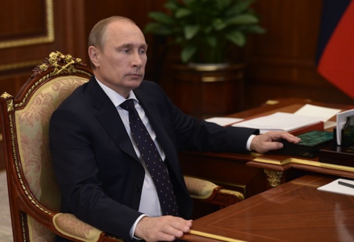 Vladimir Putin, Errusiako presidentea. (Alexei NIKOLSKY/AFP PHOTO)