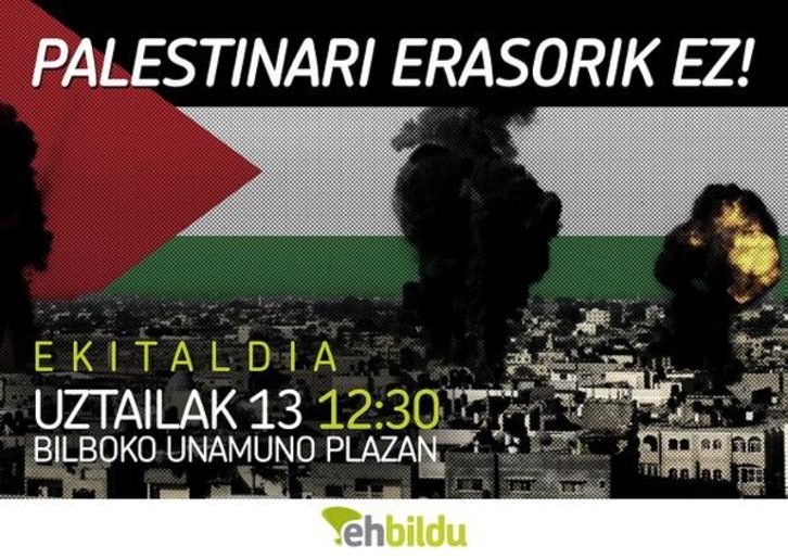 Cartel de la concentración convocada por EH Bildu.