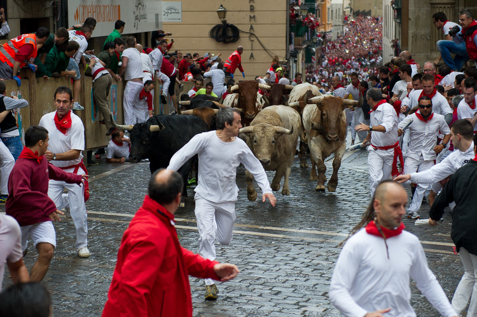 El encierro ha sido muy rápido. (Iñigo URIZ / ARGAZKI PRESS) El encierro ha sido muy rápido. (Iñigo URIZ / ARGAZKI PRESS)