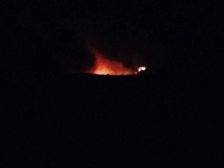Imagen del incendio desde Beire. (ARGAZKI PRESS)
