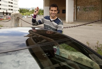 Javier Flaño, el día en el que se despidió de Osasuna hace cuatro años. (Iñigo URIZ / ARGAZKI PRESS)