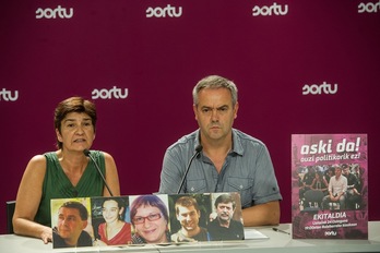 Marije Fullaondo y Joxean Agirre han valorado la sentencia del ‘caso Bateragune’. (Jagoba MANTEROLA/ARGAZKI PRESS)