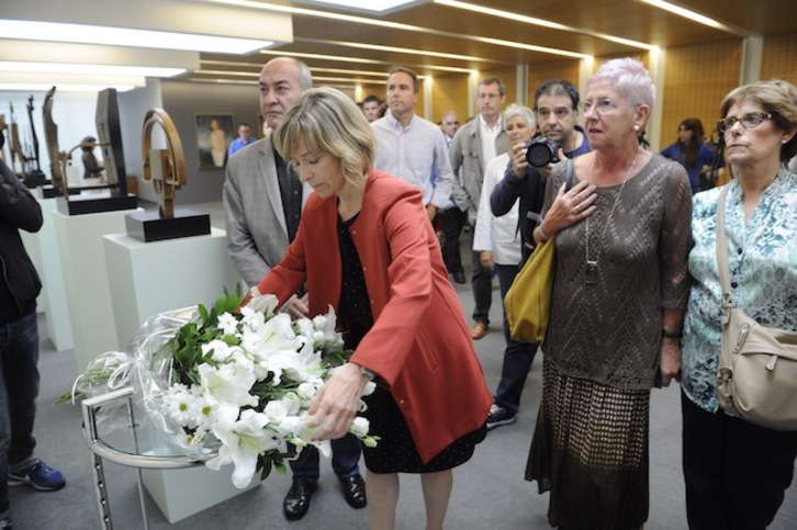 Acto en recuerdo a Jauregi, este martes en las Juntas de Gipuzkoa. (Jon URBE / ARGAZKI PRESS)