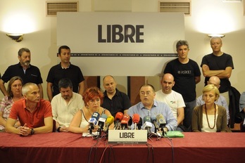 Los procesados han comparecido bajo el anagrama ‘Libre’. (Jon URBE/ARGAZKI PRESS)