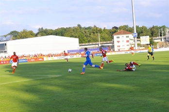 Un momento del partido entre el Athletic y el Benfica. (ATHLETIC)