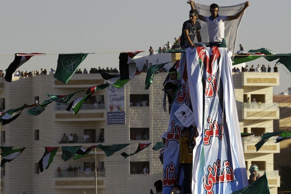 Jordaniako Anai Musulmanek ‘Gazaren garaipena’ ospatu zuten hilaren 8an. (K.M. | AFP)