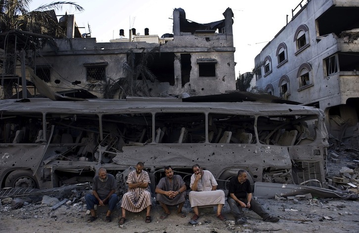 Zona atacada el miércoles por la mañana por el Ejercito de Israel. (Roberto SCHMIDT / AFP)