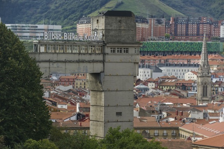 El ascensor de Begoña permanece actualmente cerrado. (Monika DEL VALLE / ARGAZKI PRESS)