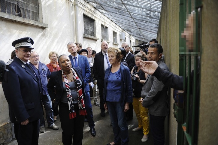 Taubira ministroa Saint Martin de Re espetxean (Xavier LEOTY  / AFP)