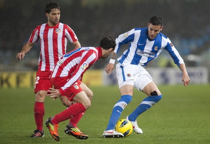 Cadamuro, en un partido contra el Atlético de Madrid. (Juan Carlos RUIZ/ARGAZKI PRESS)
