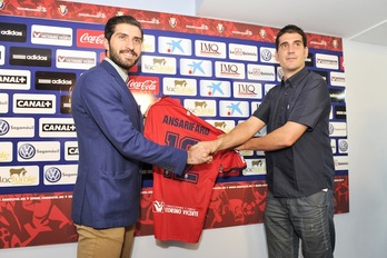 Presentación de Karim Ansarifard en Iruñea. (Idoia ZABALETA/ARGAZKI PRESS)