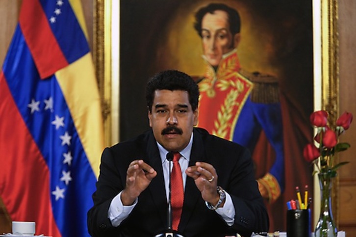 El presidente de Venezuela, Nicolás Maduro, durante una comparecencia anterior. (AFP PHOTO)