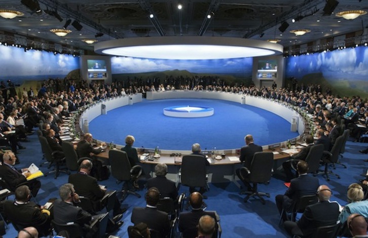 Los veintiocho países de la OTAN se han reunido en la ciudad galesa de Newport. (Saul LOEB/AFP PHOTO)