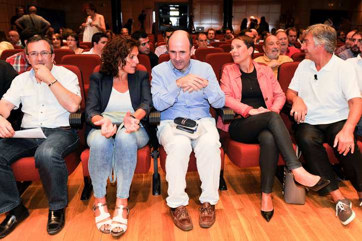Acto de Inicio del curso político de Geroa Bai, con la asistencia de Uxue Barkos, Manu Ayerdi y Koldo Martínez. (Idoia ZABALETA/ARGAZKI PRESS)