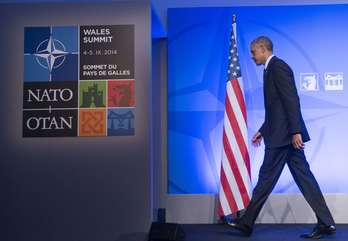 Obama durante la conferencia de la OTAN de la semana pasada. (AFP)