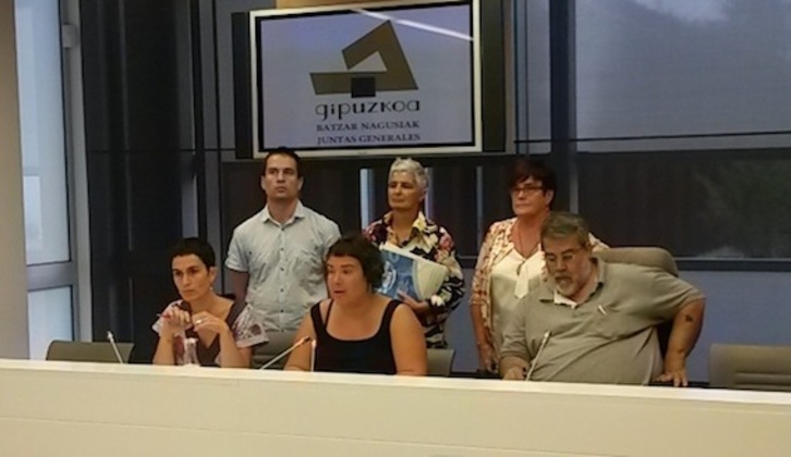 EH Bilduko batzarkideen agerraldia. (NAIZ)