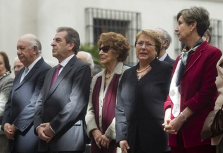 Bachelet, en los actos de conmemoración del golpe de Estado. (Claudio REYES/AFP)