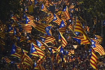 Imagen de la V en Gran Vía. (Quique GARCÍA/AFP)