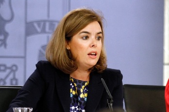 Soraya Sáenz de Santamaría ha comparecido tras la reunión del Consejo de Ministros. (MONCLOA.GOB.ES)