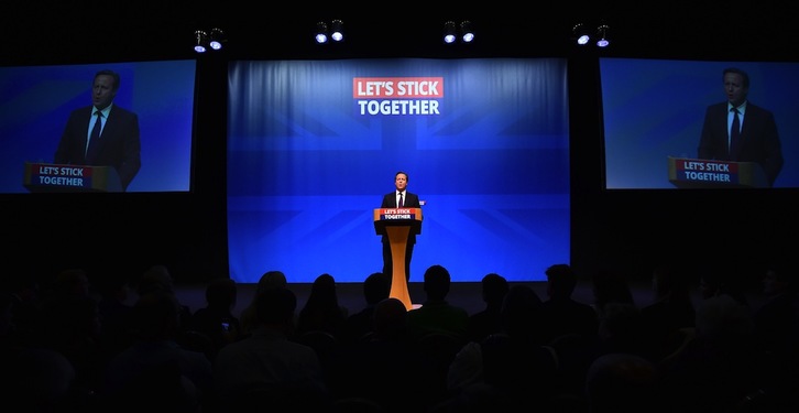 David Cameron, durante su intervención en Aberdeen. (Ben STANSALL / AFP) 