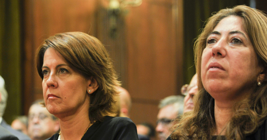 Yolanda Barcina y Carmen Alba