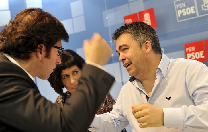 Santos Cerdán, en una reunión del PSN. (Idoia ZABALETA/ARGAZKI PRESS)