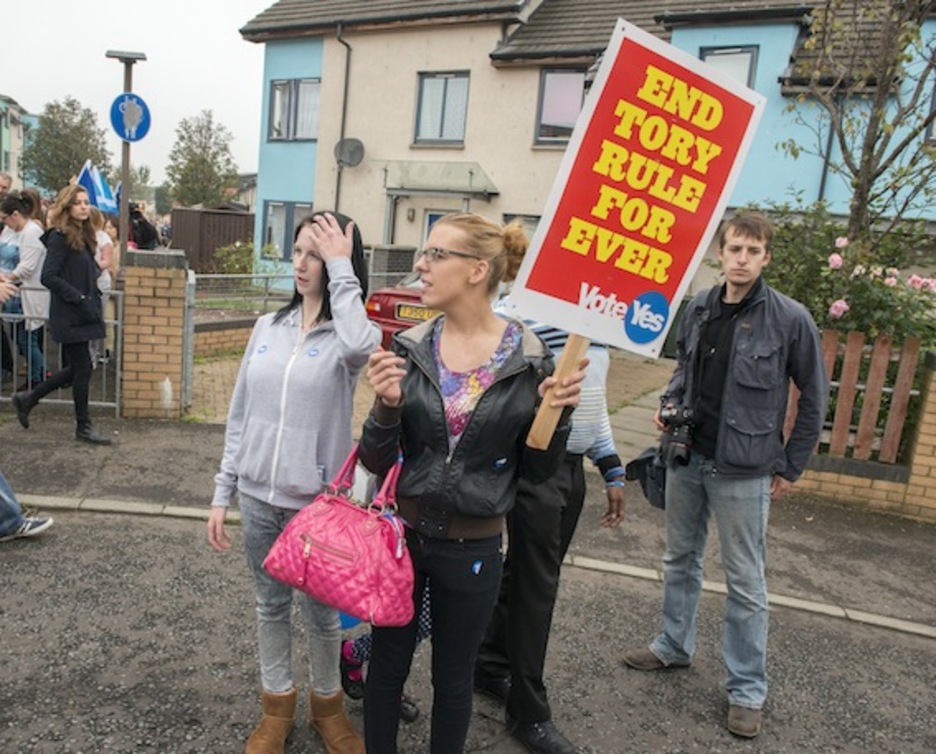 En la marcha ha destacado la presencia de familias enteras y la gran presencia de mujeres. (Gorka RUBIO/ARGAZKI PRESS) En la marcha ha destacado la presencia de familias enteras y la gran presencia de mujeres. (Gorka RUBIO/ARGAZKI PRESS)