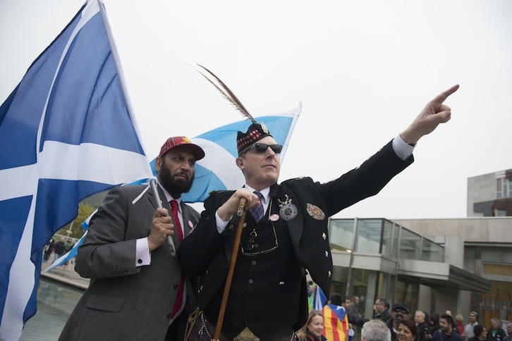 La ciudadanía de Escocia ha marcado en este referéndum el rumbo hacia su futuro. (Gorka RUBIO / ARGAZKI PRESS)