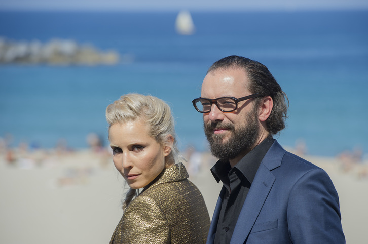 Noomi Rapace aktorea eta Michael Roskam zuzendaria. (Andoni CANELLADA / ARGAZKI PRESS)