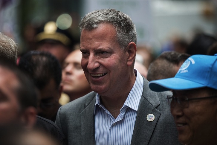 El alcalde neoyorquino, Bill De Blasio. (Andrew Burton/AFP)