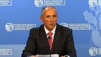 El portavoz del Gobierno de Lakua, Josu Erkoreka. (IREKIA)