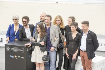 Photocall de la película ‘La voz en Off’. (Gorka RUBIO/ARGAZKI PRESS)
