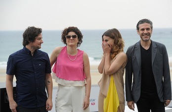 Photocall de la película ‘Aire libre’. (Jagoba MANTEROLA/ARGAZKI PRESS)