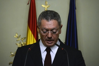 El ya exministro de Justicia, Alberto Ruiz-Gallardón. (Pedro ARMESTRE/AFP PHOTO)