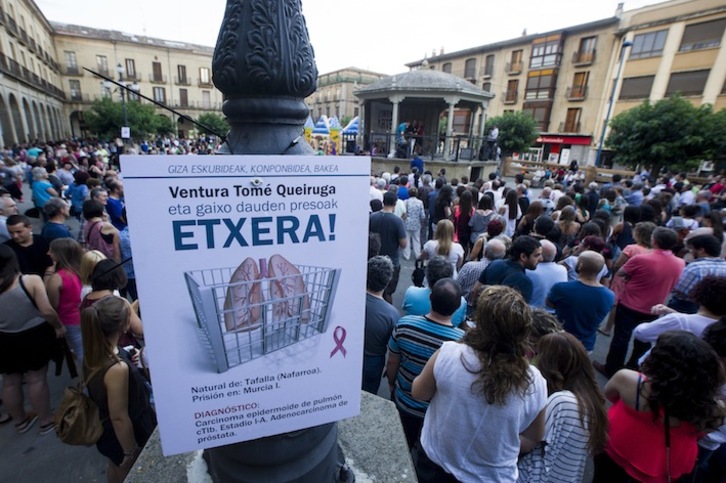 Movilización en Tafalla para exigir la libertad de Ventura Tomé. (Iñigo URIZ/ARGAZKI PRESS)