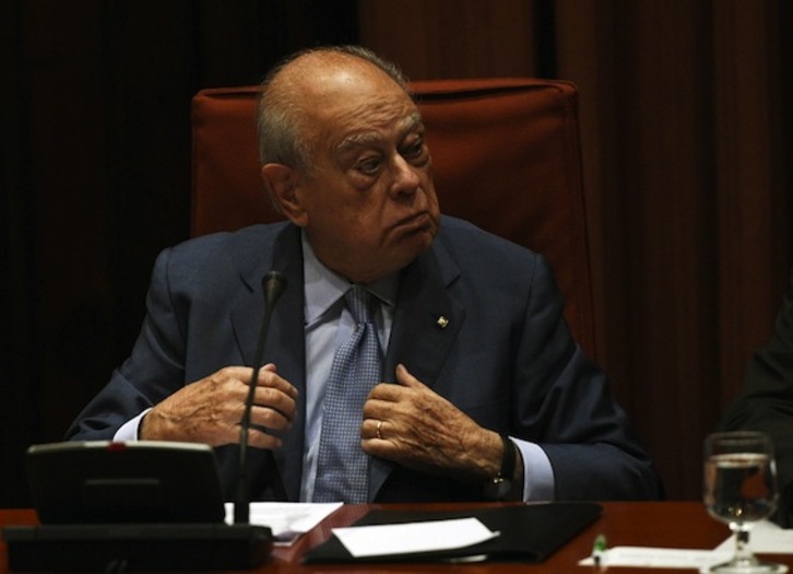 El expresident Jordi Pujol durante la comparecencia en el Parlament. (Lluís GENÉ/AFP)