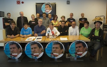 Aurpegi ezagun ugarik aurkeztu zuten manifestazioa joan zen larunbatean. (Raul BOGAJO/ARGAZKI PRESS)