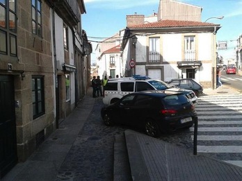 La detención se ha producido en la Rúa do Espíritu Santo de Santiago. (@SermosGaliza)