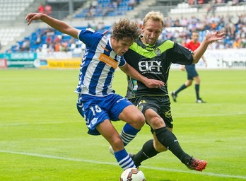 Un lance del encuentro entre el Alavés y la Lagostera. (Juanan RUIZ/ARGAZKI PRESS)