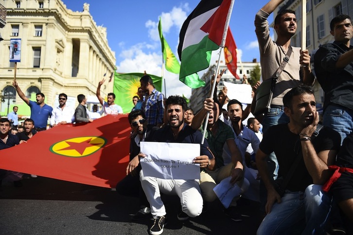Imagen de archivo de una protesta contra Turquía en Marsrlla. (Anne-Christine POUJOULAT / AFP)