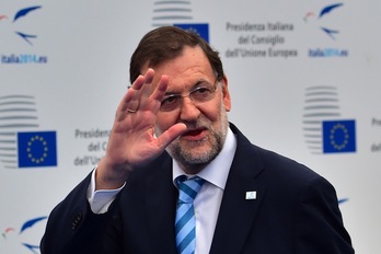 Mariano Rajoy, la semana pasada en la cumbre sobre el empleo de Milán. (Giuseppe CACACE/AFP) 