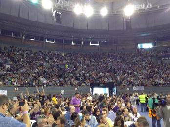 Asamblea de Podemos. (via twitter @albertopradilla)