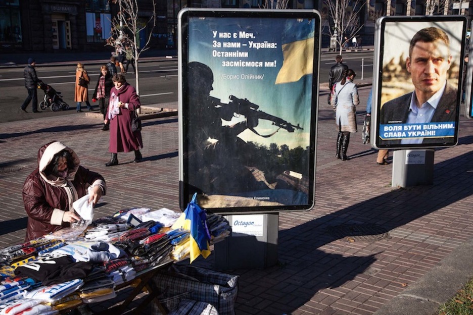 La guerra en el este ha sido un tema muy presente durante la campaña electoral de todos los candidatos. (Juan TEIXEIRA)