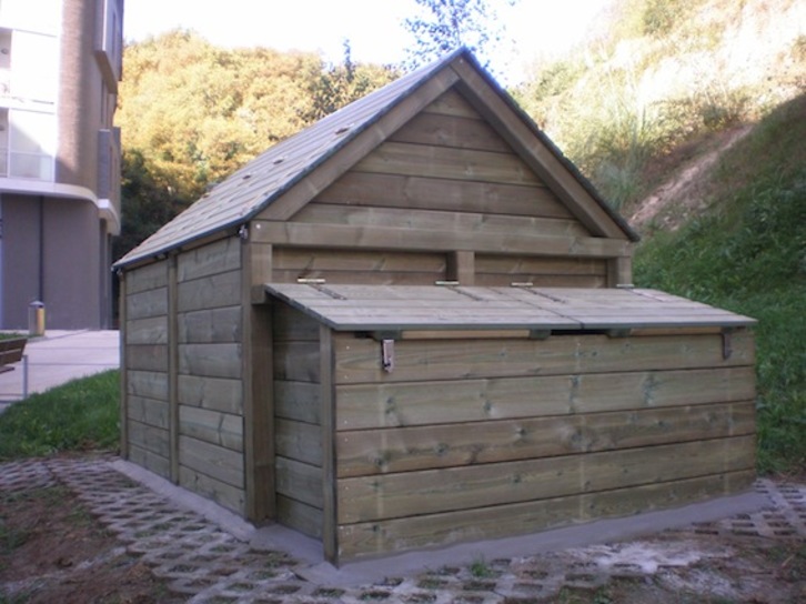 Morlansen jarri duten auzo konpostarako gunea. (DONOSTIAKO UDALA)