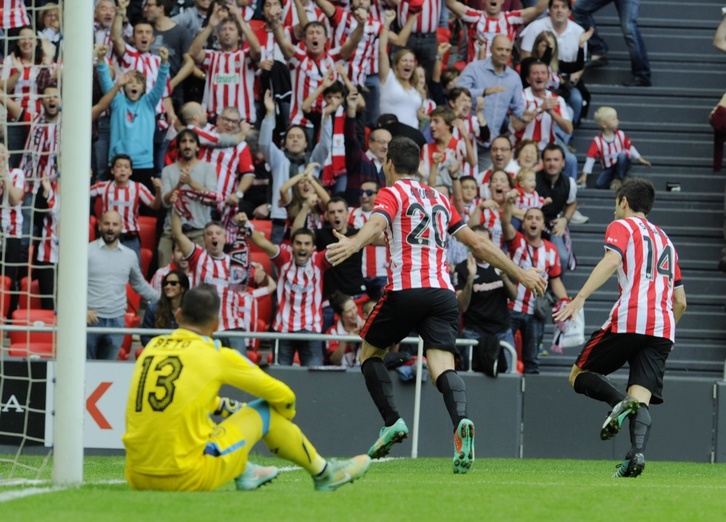 Adurizek egin du garaipenaren gola. (ARGAZKI PRESS)