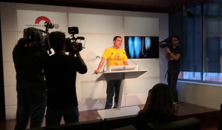 Quim Arrufat, en su comparecencia en el Parlament. (@cupnacional)